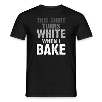 Baking Funny Baker - Men's T-Shirt - black - Front - AI Model Male 178 light (178cm)