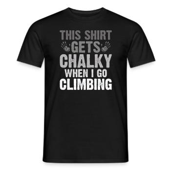 Funny Rock Climbing Bouldering - Men's T-Shirt - black - Front - AI Model Male 178 light (178cm)