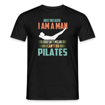 Pilates - Men's T-Shirt - black - Front - AI Model Male 178 light (178cm)