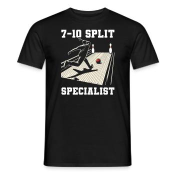 Bowler Bowling Drôle - T-shirt homme - noir - Devant - AI Model Male 178 light (178cm)