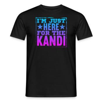Kandi EDM Rave - Männer T-Shirt - Schwarz - Vorne - AI Model Male 178 light (178cm)