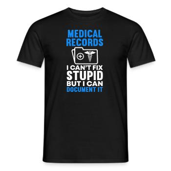 Medical Records - Männer T-Shirt - Schwarz - Vorne - AI Model Male 178 light (178cm)