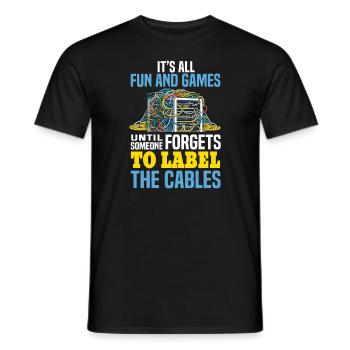 Network Administrator Sysadmin - Männer T-Shirt - Schwarz - Vorne - AI Model Male 178 light (178cm)