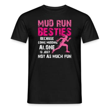Mud Run Boue Sistas Mudder - T-shirt homme - noir - Devant - AI Model Male 178 light (178cm)