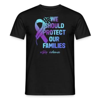 Family Domestic violence Awareness - Männer T-Shirt - Schwarz - Vorne - AI Model Male 178 light (178cm)