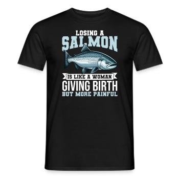 King Salmon Fishing fisherman - Männer T-Shirt - Schwarz - Vorne - AI Model Male 178 light (178cm)
