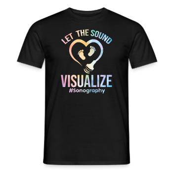 Échographiste Échographie Technicien en échographie - T-shirt homme - noir - Devant - AI Model Male 178 light (178cm)