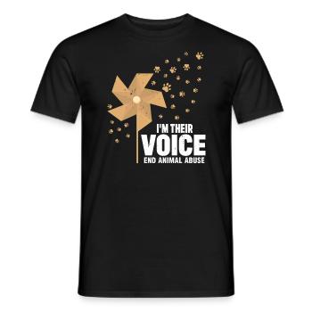 Stop Animal abuse - Men's T-Shirt - black - Front - AI Model Male 178 light (178cm)