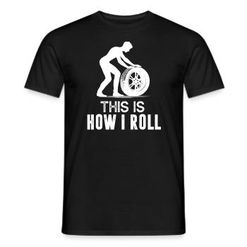 Tire Guy - Männer T-Shirt - Schwarz - Vorne - AI Model Male 178 light (178cm)