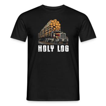Log Truck Driver Timber Lorry Funny Logging Truck - Männer T-Shirt - Schwarz - Vorne - AI Model Male 178 light (178cm)