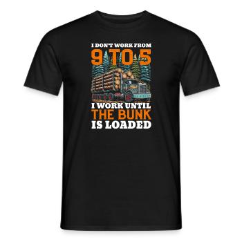 Log Truck Driver Timber Lorry Funny Logging Truck - Männer T-Shirt - Schwarz - Vorne - AI Model Male 178 light (178cm)