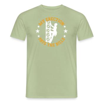 Tower climber - Männer T-Shirt - Sage - Vorne - AI Model Male 178 light (178cm)
