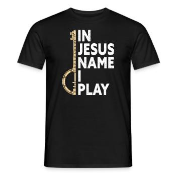Bluegrass Banjo - Männer T-Shirt - Schwarz - Vorne - AI Model Male 178 light (178cm)