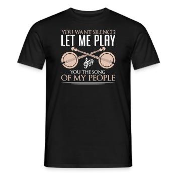 Bluegrass Banjo - Männer T-Shirt - Schwarz - Vorne - AI Model Male 178 light (178cm)