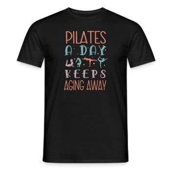 Pilates - T-shirt homme - noir - Devant - AI Model Male 178 light (178cm)