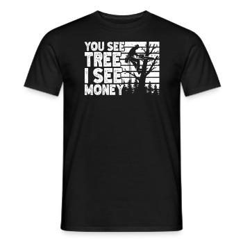 Arborist Tree trimmer - Men's T-Shirt - black - Front - AI Model Male 178 light (178cm)