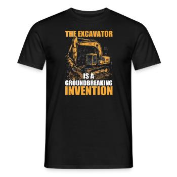 Excavator - Men's T-Shirt - black - Front - AI Model Male 178 light (178cm)