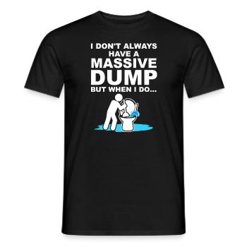 Drôle de boucher les toilettes humour Hilarant - T-shirt homme - noir - Devant - AI Model Male 178 light (178cm)