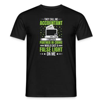 Accountant CPA Tax Preparer - Men's T-Shirt - black - Front - AI Model Male 178 light (178cm)