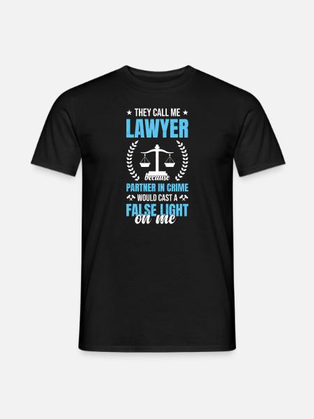 Lawyer Attorney - Männer T-Shirt - Schwarz