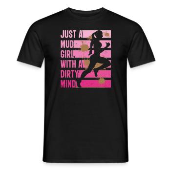 boue course boue fille - T-shirt homme - noir - Devant - AI Model Male 178 light (178cm)