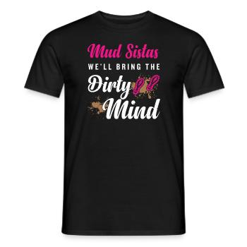 boue course boue fille - T-shirt homme - noir - Devant - AI Model Male 178 light (178cm)