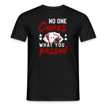 Bridge card game - Men's T-Shirt - black - Front - AI Model Male 178 light (178cm)