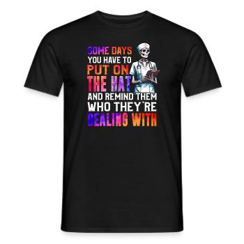 Infirmière squelette infirmière - T-shirt homme - noir - Devant - AI Model Male 178 light (178cm)