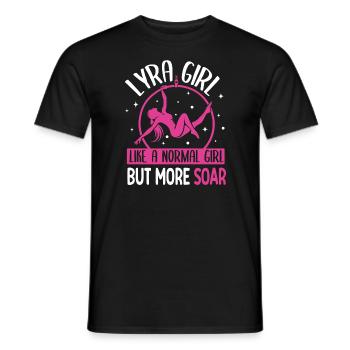 Lyra Girl Aerial hoop Aerialist - Männer T-Shirt - Schwarz - Vorne - AI Model Male 178 light (178cm)