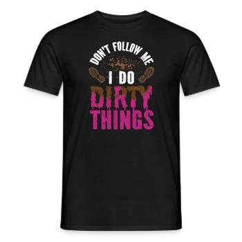 boue course boue fille - T-shirt homme - noir - Devant - AI Model Male 178 light (178cm)