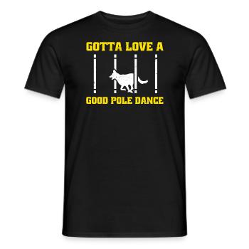 Canine Dog Agility - Men's T-Shirt - black - Front - AI Model Male 178 light (178cm)