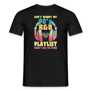 90s R&B Artist Funny R and B - Männer T-Shirt - Schwarz - Vorne - AI Model Male 178 light (178cm)