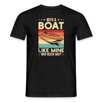 Boating Boat Captain - Men's T-Shirt - black - Front - AI Model Male 178 light (178cm)