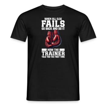 Boxer boxing - Men's T-Shirt - black - Front - AI Model Male 178 light (178cm)