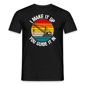 Crane Operator - Männer T-Shirt - Schwarz - Vorne - AI Model Male 178 light (178cm)