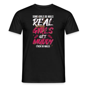 boue course boue fille - T-shirt homme - noir - Devant - AI Model Male 178 light (178cm)