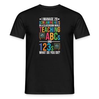 VPK Teacher Voluntary Prekindergarten - Men's T-Shirt - black - Front - AI Model Male 178 light (178cm)