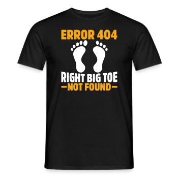 Toe amputee amputation - Men's T-Shirt - black - Front - AI Model Male 178 light (178cm)