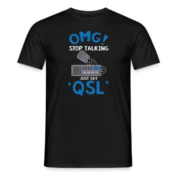Ham Radio Operator - Men's T-Shirt - black - Front - AI Model Male 178 light (178cm)