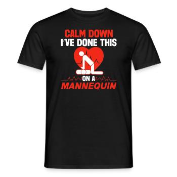 CPR Instructor EMT Training - Men's T-Shirt - black - Front - AI Model Male 178 light (178cm)