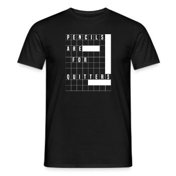 Mots croisés - T-shirt homme - noir - Devant - AI Model Male 178 light (178cm)