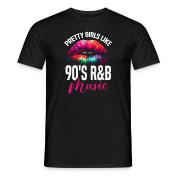 90s R&B Artist Funny R and B - Männer T-Shirt - Schwarz - Vorne - AI Model Male 178 light (178cm)