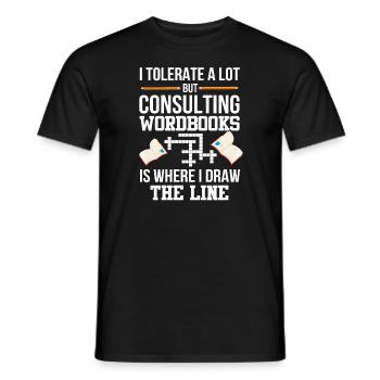 Mots croisés - T-shirt homme - noir - Devant - AI Model Male 178 light (178cm)