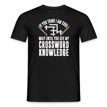 Mots croisés - T-shirt homme - noir - Devant - AI Model Male 178 light (178cm)