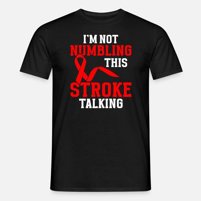 Funny Stroke warrior - Männer T-Shirt - Schwarz