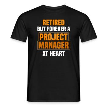 Retired project Manager - Männer T-Shirt - Schwarz - Vorne - AI Model Male 178 light (178cm)