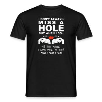 Cornhole Cornholer - Men's T-Shirt - black - Front - AI Model Male 178 light (178cm)