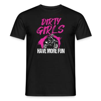 Dirt Bike Girl - Männer T-Shirt - Schwarz - Vorne - AI Model Male 178 light (178cm)