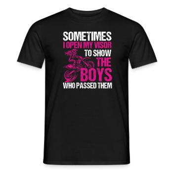 Dirt Bike Girl - Männer T-Shirt - Schwarz - Vorne - AI Model Male 178 light (178cm)