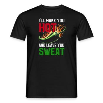 Mexican Jalapeno Chili - Men's T-Shirt - black - Front - AI Model Male 178 light (178cm)